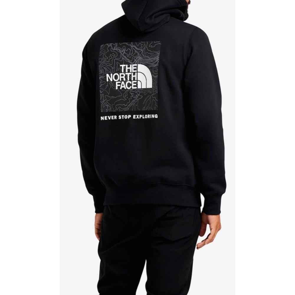 The North Face Evolution Box Never Stop Exploring Black Fleece Hoodie Pullover